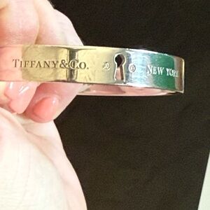 Tiffany & Co. Sterling Silver Engraved Bangle